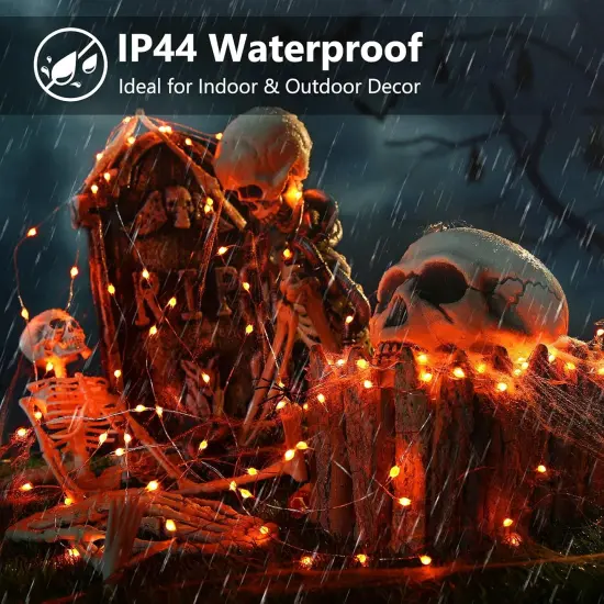 2 Pack 17.48ft 50 LED Halloween Fairy Lights with Remote {4}