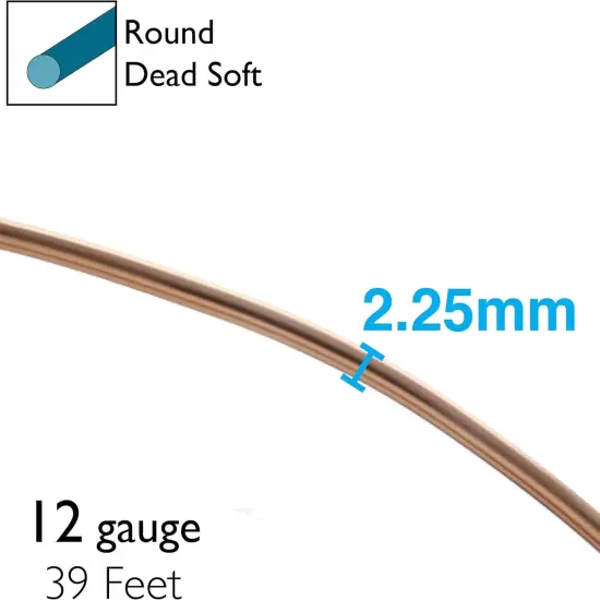 The Beadsmith 12-Gauge Anodized Aluminum Wire for Jewelry Making, Metal Wire for Wrapping Copper {4}