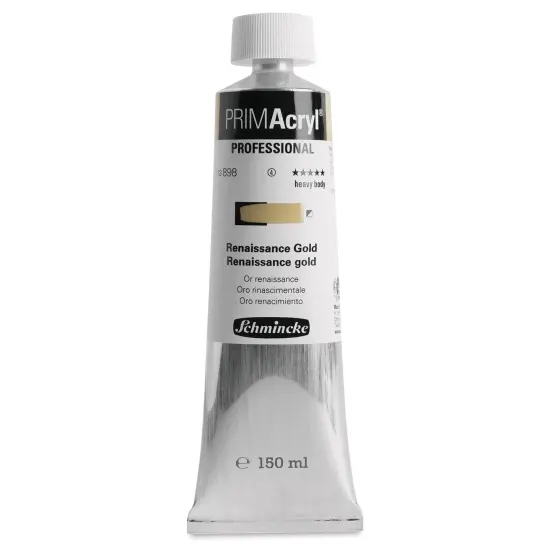 Schmincke Primacryl Professional Acrylic Paint - Renaissance Gold, 150 ml Tube {1}