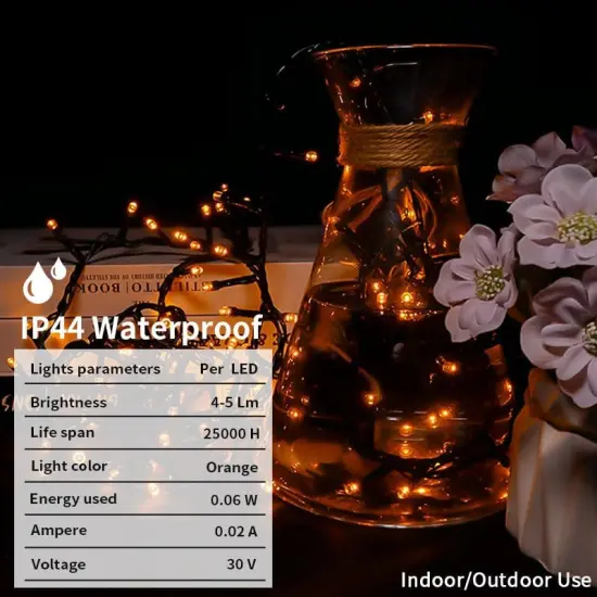 100 LED Orange Halloween String Lights {5}