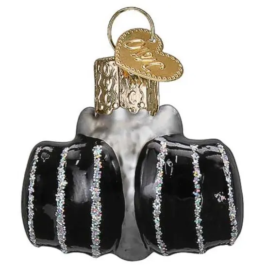 Old World Christmas 1.5 Inch Mini Bat Halloween Tree Ornament , Halloween Decor Gray {2}