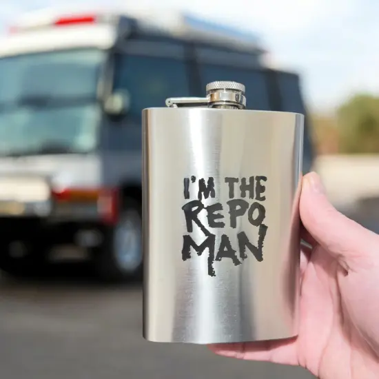 8oz I'm the Repo Man Stainless Steel Flask {2}