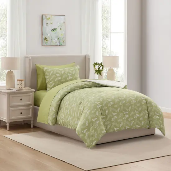 CraftBud 7 Pc BotanicalComforter Sets with Sheets {4}