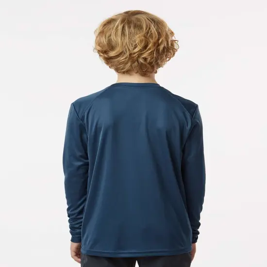 Paragon&reg; Youth Performance Long Sleeve T-Shirt Navy {7}