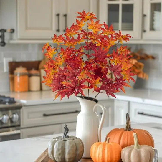 Artificial Maple Leaves Fall Branches {5}