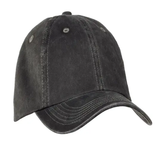 Port Authority&reg; Garment Washed Cap Black {1}