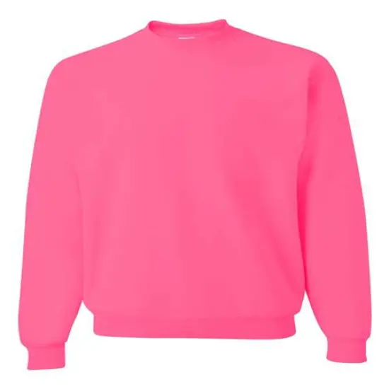 Jerzees&reg; NuBlend Crewneck Sweatshirt Neon Pink {1}
