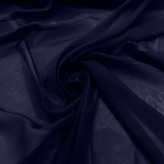 1 Yard 58/60" Width Solid Chiffon Lightweight Soft Polyester Fabric Navy Blue {1}