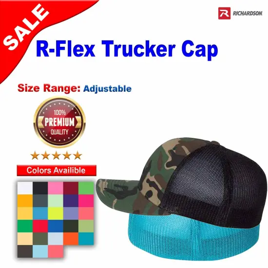 Richardson&reg; R-Flex Trucker Cap Navy/ White {2}