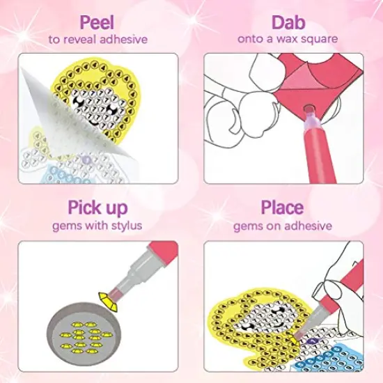 Arts and Crafts for Kids Ages 8-12 - Make Your Own GEM Keychains - 5D Diamond Painting by Numbers Art Kits for Girls Kids Toddler Ages 3-5 4-6 6-8 Easter Basket Stuffers {5}