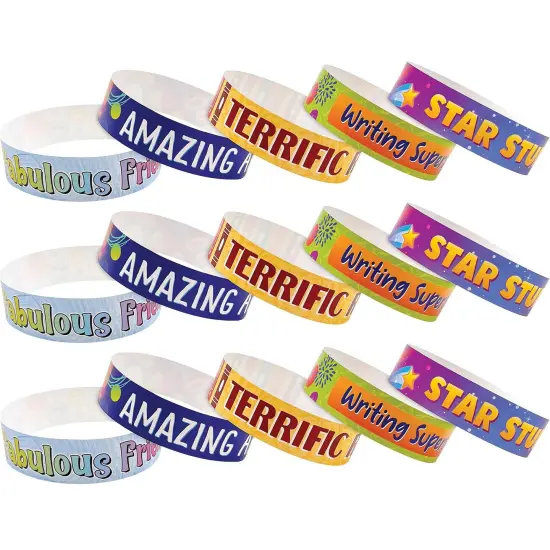 Positive Reinforcement Brag Bracelets, 10 Designs, 100 Per Pack, 3 Packs {1}