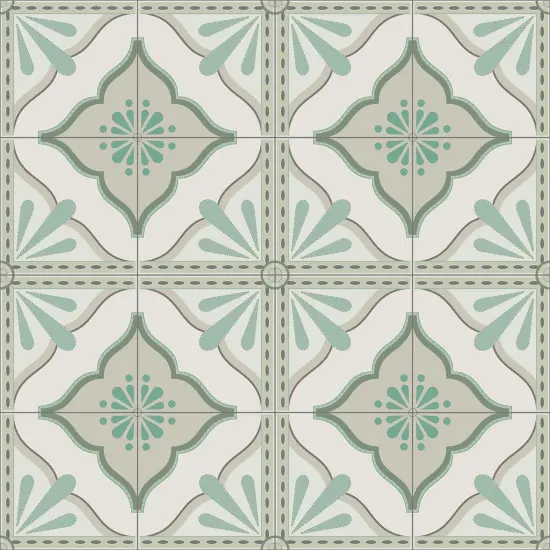 Transform Large Tile Green Peel & Stick Wallpaper {2}