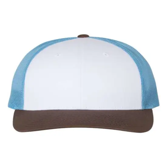 Richardson&reg; Low Pro Trucker Cap White/Blue/ Brown {1}