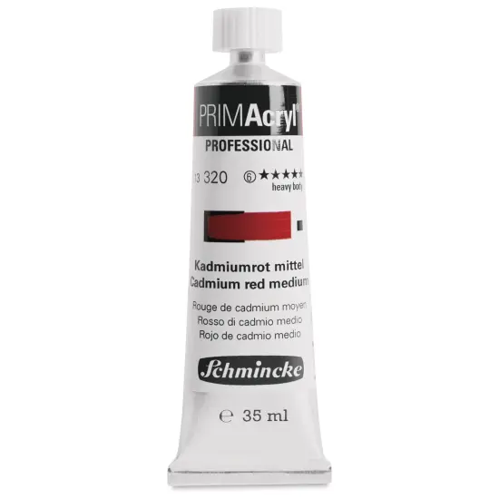 Schmincke Primacryl Professional Acrylic Paint - Cadmium Red Medium, 35 ml Tube {1}