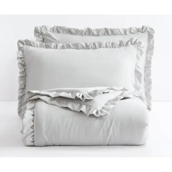 Stone Washed Ruffled Edge Microfiber Comforter Set {9}