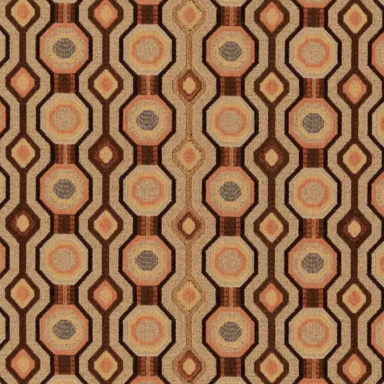 Amber - OrangeRust AbstractGeometric Upholstery Fabric 54 Inches" {1}
