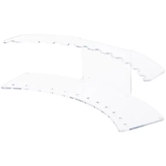 Plymor Clear Acrylic Curved 12 Pen Display Holder, 3" H x 11.5" W x 4.625" D {2}