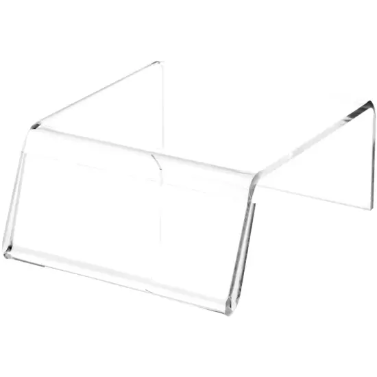 Plymor Clear Acrylic Sign-Holder Display Riser, 2.75" H x 5.5" W x 6.75" D (3/16" thick) (2.5" x 5.5" Sign) {2}
