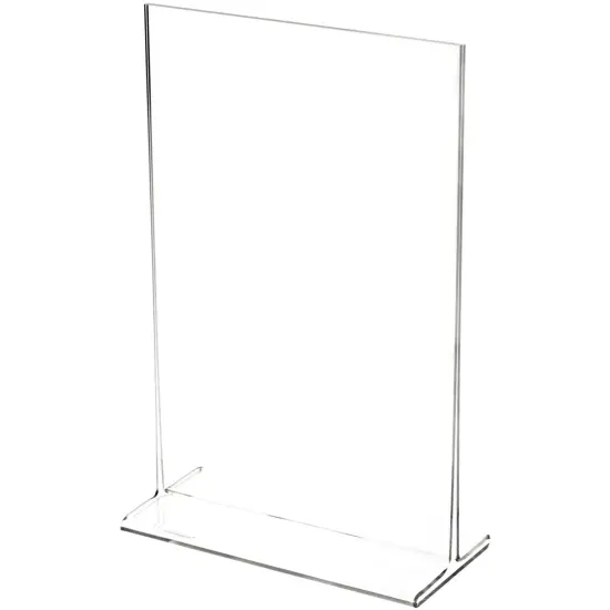 Plymor Clear Acrylic Sign Display / Literature Holder (Top-Load), 6" W x 9" H {2}