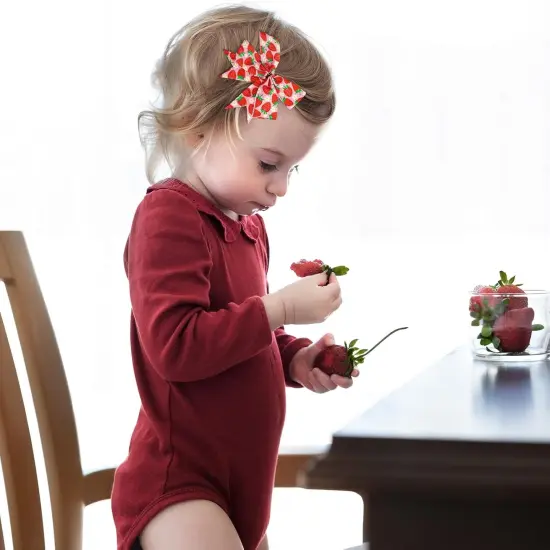 3 Roll Strawberry Grosgrain Ribbon Summer Fruit Ribbon for Wreath Bow Craft Gift Wrap Party Decor, 15 Yards {5}