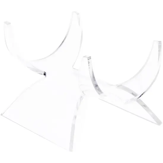 Plymor Clear Acrylic Fossil, Mineral or Crystal Display Holder Stand, 2.5" H x 3.875" W x 3" D {2}