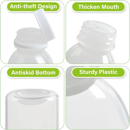 16oz Plastic Bottles with Caps (12pcs) {4}