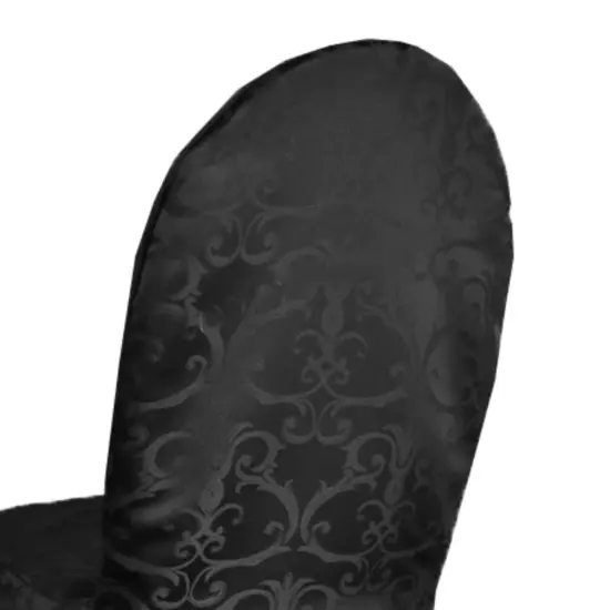 1 Piece Black Versailles Damask Jacquard Polyester Banquet Chair Cover {4}