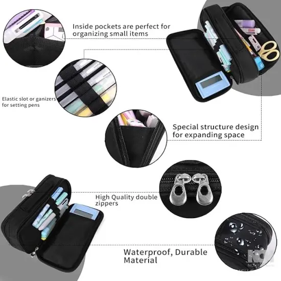 Global Park Blue Canvas Pen/Pencil Case {6}