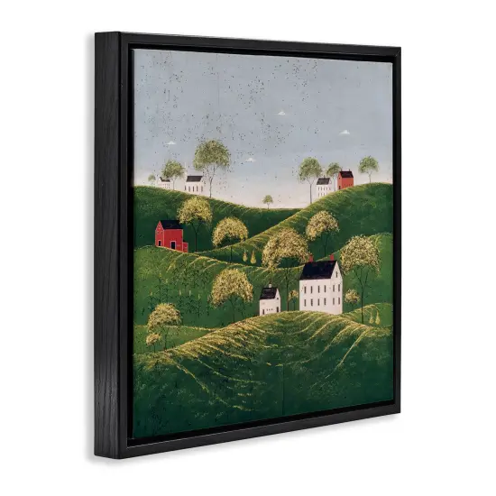 Stupell Industries Rolling Hills in Countryside Village Floating Frame, design by Warren Kimble {3}