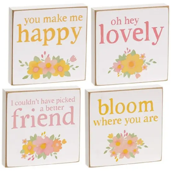 Oh Hey Lovely Floral Square Block 4 Asstd. {1}