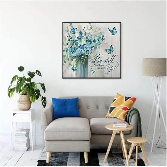 Diamond Painting Kits for Adults and Kids, Blutterfly Flower God Diamond Art Craft Paint with Full Round Drill for Wall Decor 16 &times; 12 Inch {5}