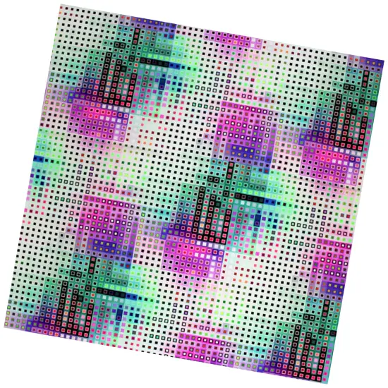 Digital Tetris Printed Spandex Fabric {3}