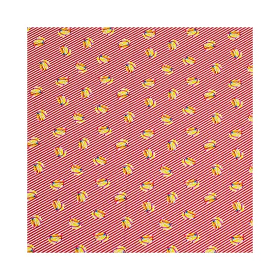 Bananas Red Stripes Printed Spandex Fabric {4}