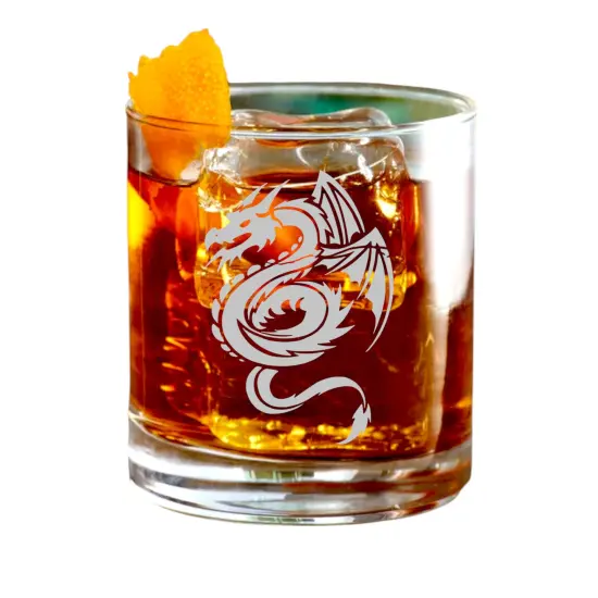Rocks Glass - Flying Dragon - Double Old Fashioned {1}