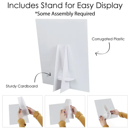 Big Dot of Happiness Temporary Tattoo Station Sign - Printed on Sturdy Plastic Material - 10.5 x 13.75 inches - Sign with Stand - 1 Piece {5}