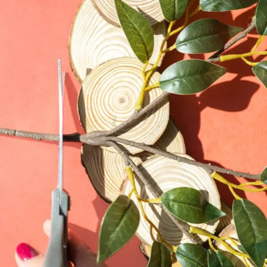 Winter Wood Slice Wreath Kit {5}