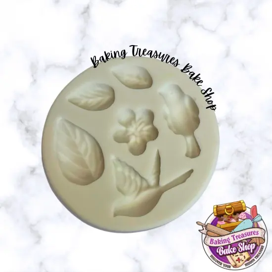 Leafs and Birds Silicone Mold {3}