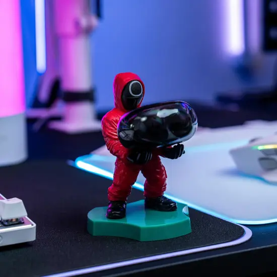 Exquisite Gaming: Cable Guys Holdems: Squid Games: Circle Guard - Earbud & Phone Holder,4.5" Mini Collectible With a Twist, Series Licensed Figure {6}