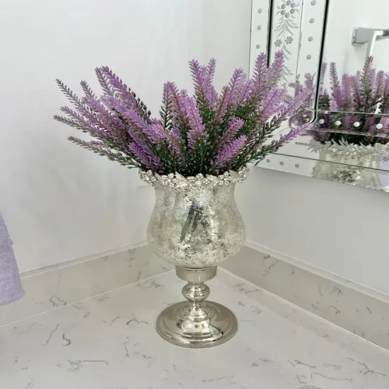 Faux Lavender Bouquet Stem 14" Bundle 4 Bunches {2}