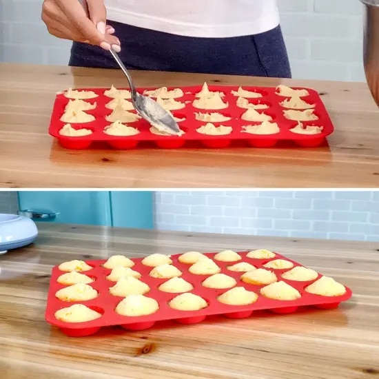 Silicone Muffin Pan - Silicone Molds Including Mini 24 Cups, Regular 12 Cups Muffin Pan and 12 Cavities Mini Loaf Pan 3-in-1 Set for Egg Muffin, Cupcakes, Brownies, Fat Bombs {2}