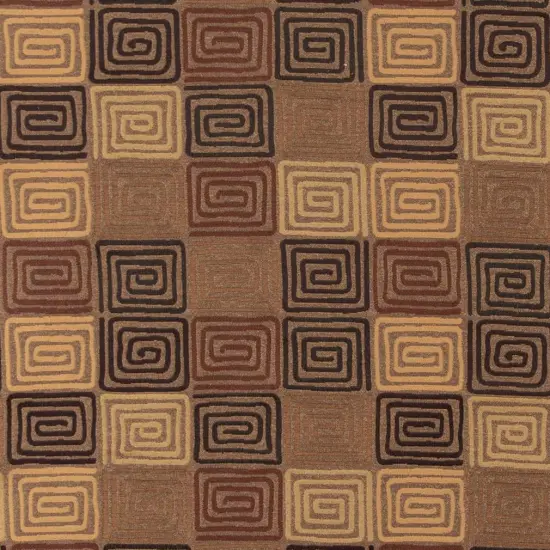 Bronze - Brown AbstractGeometric,greek Key Upholstery Fabric 54 Inches" {1}