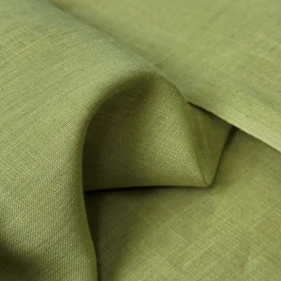1 Yard Dusty Green Softened Linen Fabric, Midweight Solid 54 Inches Wide for Apparel and Home Decor {4}