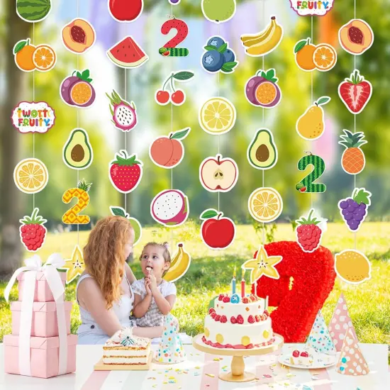 Fruit Party Decorations Twotti Fruity Birthday Hanging Swirls Fruit Birthday Theme Party Supplies {5}