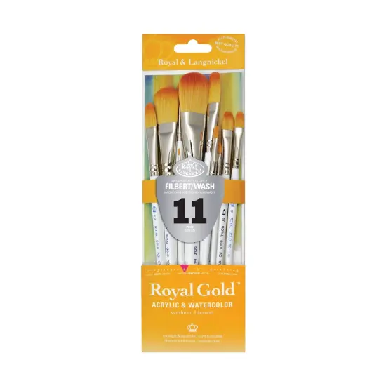 RSET-GTF | Royal Gold&trade; 11pc Filbert/Wash Brush Set {1}