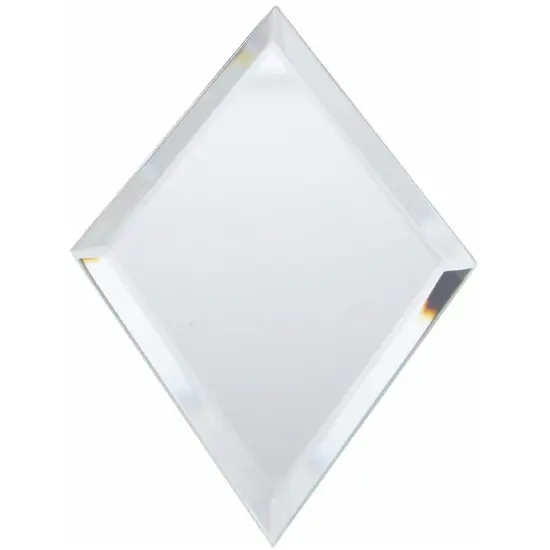 Plymor 3" x 5" Diamond-Shaped, 3mm Thick Beveled Glass Mirror {1}