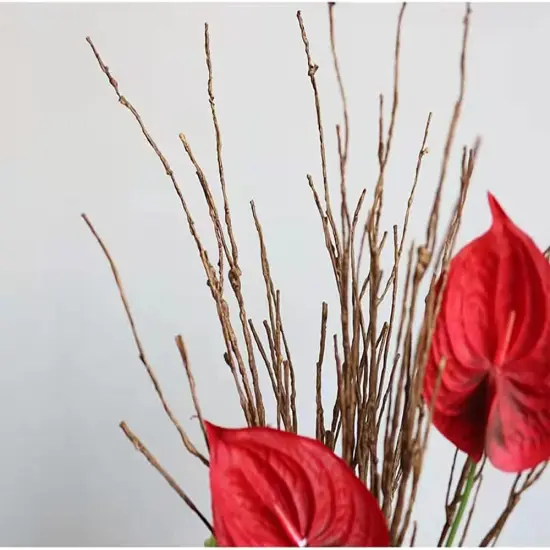 5PCS Artificial Lifelike Curly Willow Branches Decorative Dried Twigs, 25.9 Inches Fake Bendable Sticks Plastic Vines/Stems for DIY Greenery Plants Vases Home Office Party Decoration {5}