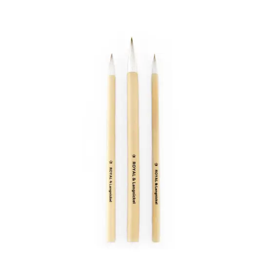 RSET-9150 | 3pc White Camel Hair Bamboo Brush Set {2}