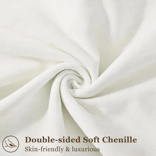 Couch Throw Pillow Covers 18x18 Set of 2, Decorative Soft Chenille Pillow Covers with Elegant Design {2}