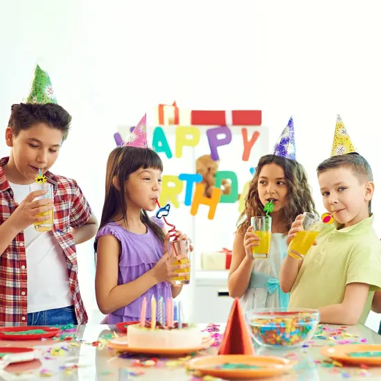 24PCS Beach Drinking Straws Reusable for Kids Pool Theme Birthday Party Favors Supplies Decorations {4}