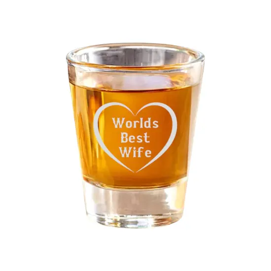 2oz Worlds Best Wife Shot Glass {1}
